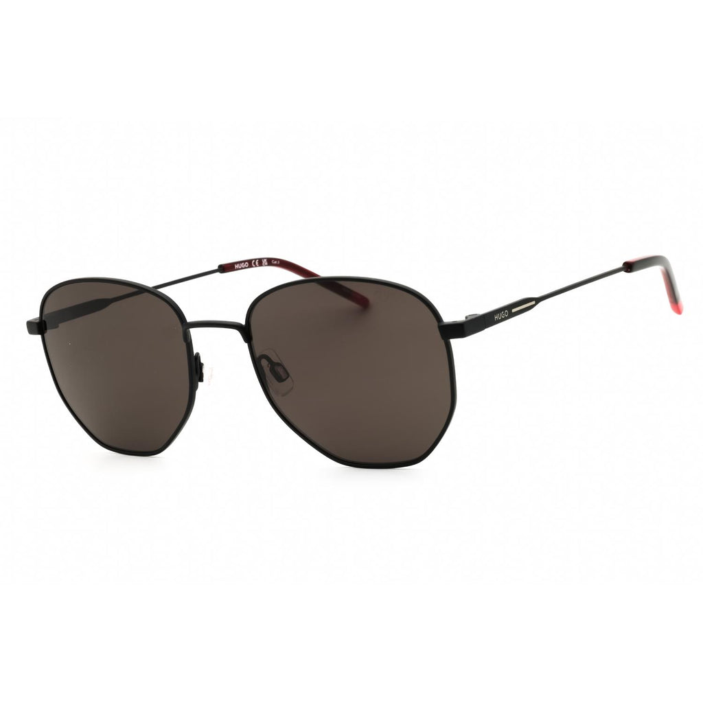 HUGO HG 1178/S Men Round Sunglasses Matte Black / Grey