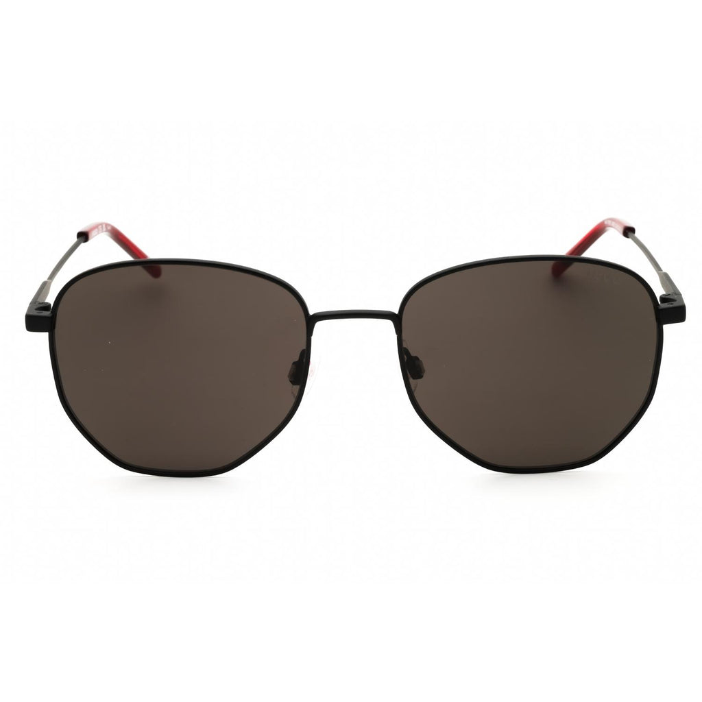 HUGO HG 1178/S Men Round Sunglasses Matte Black / Grey
