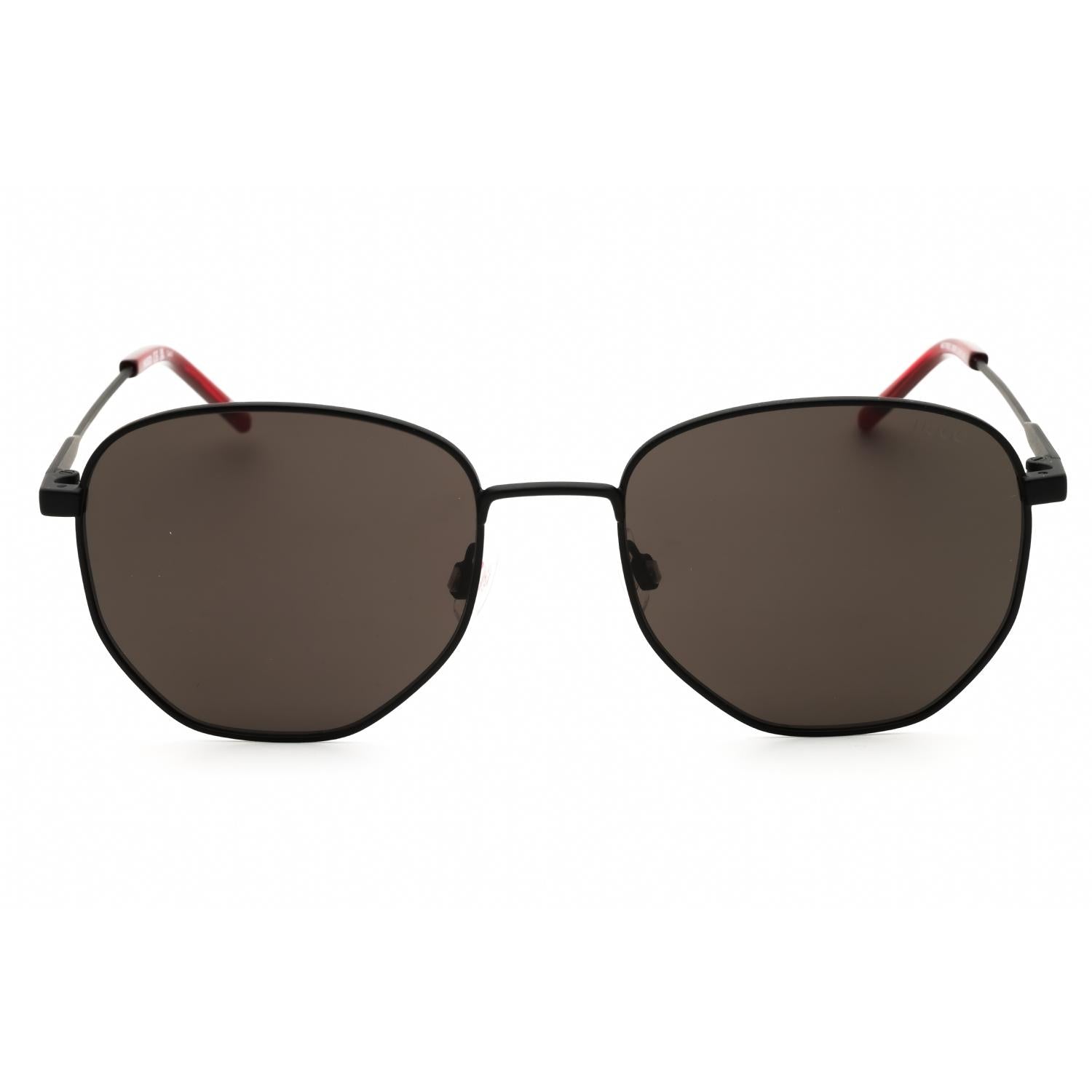 HUGO HG 1178/S Men Round Sunglasses Matte Black / Grey