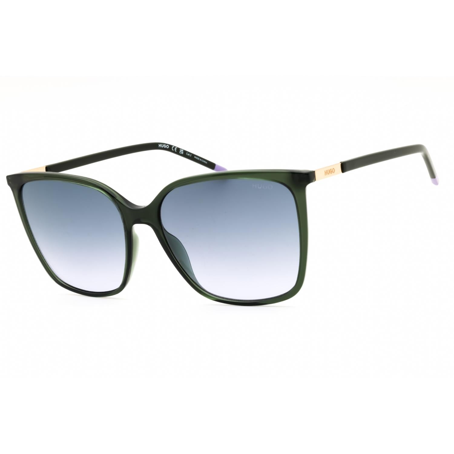 HUGO HG 1275/S Women Rectangular Sunglasses Green / Gray