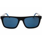 HUGO HG 1297/S Men Rectangular Sunglasses Black Blue / Blue