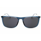 HUGO HG 1319/S Men Rectangular Sunglasses Blue / Dark Grey