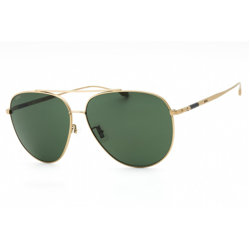 Hugo Boss BOSS 1296/F/S Men Aviator Sunglasses Matte Gold / Green