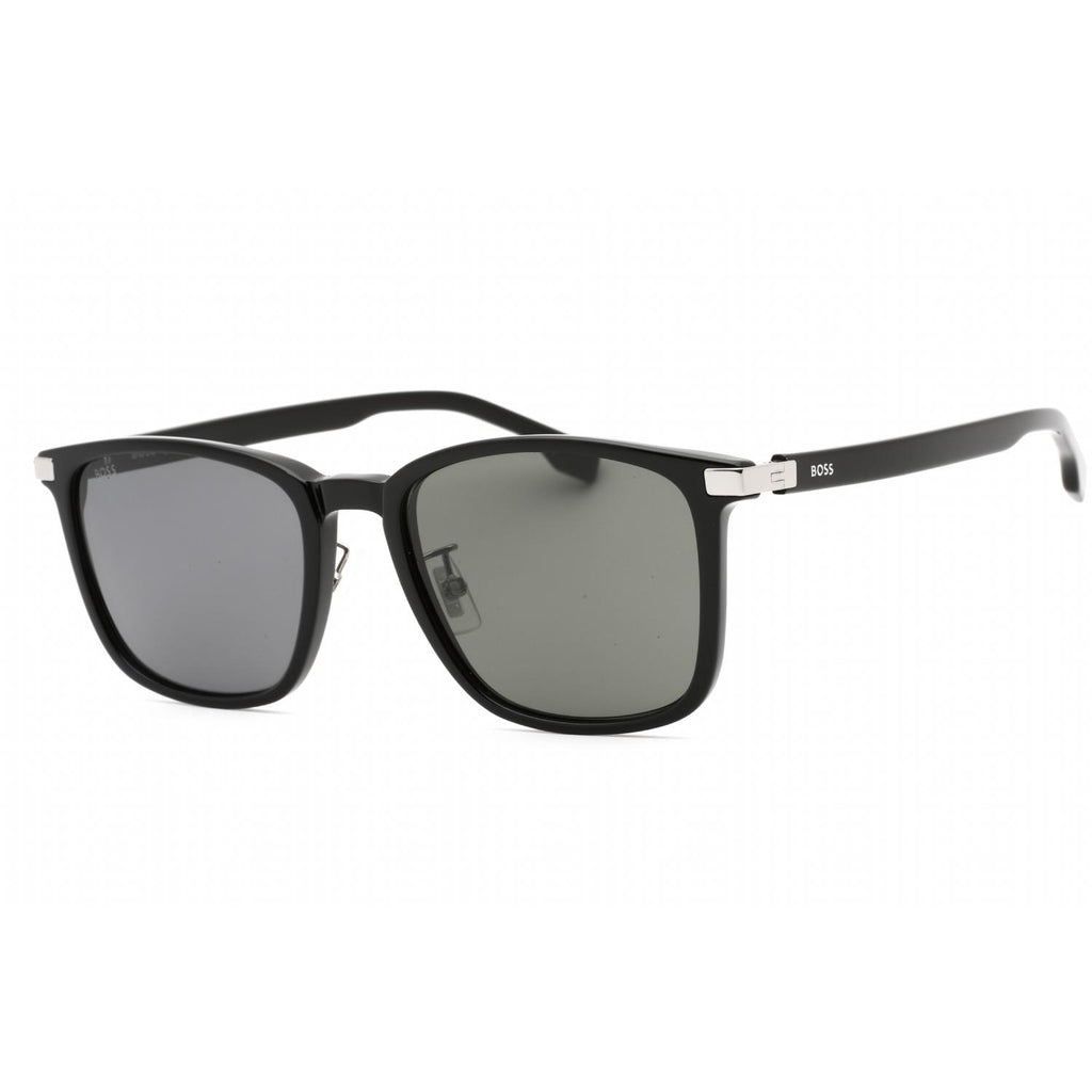 Hugo Boss BOSS 1406/F/SK Men Rectangular Sunglasses Black Gold / Grey