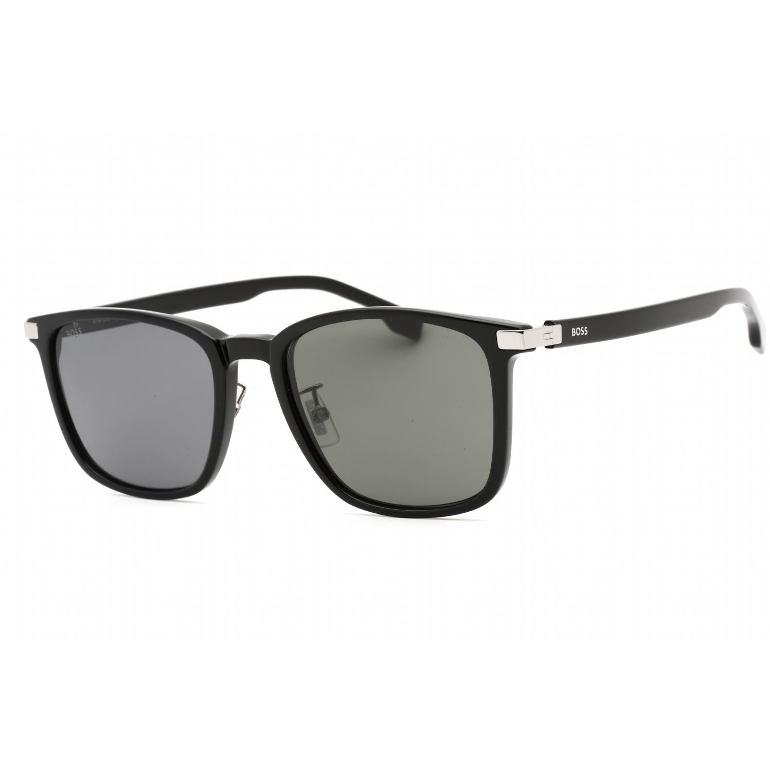 Hugo Boss BOSS 1406/F/SK Men Rectangular Sunglasses Black Gold / Grey