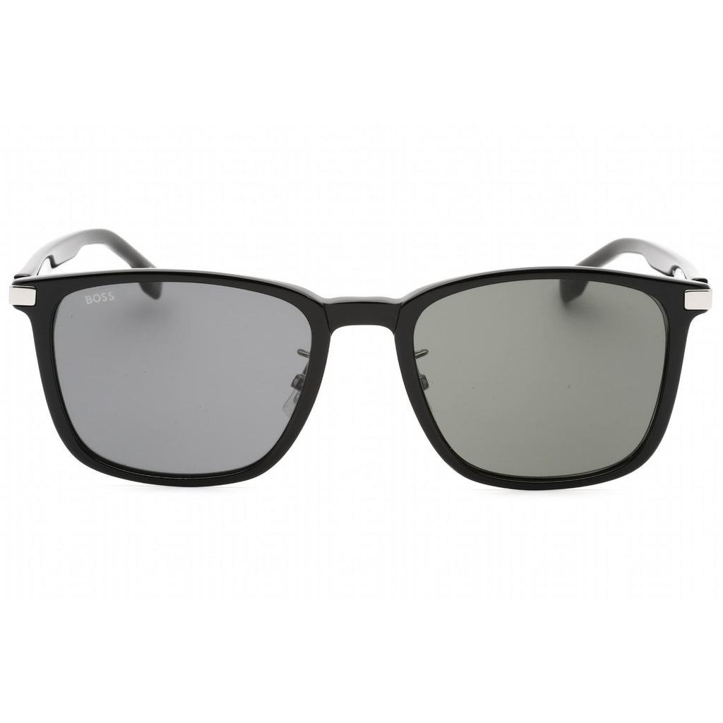 Hugo Boss BOSS 1406/F/SK Men Rectangular Sunglasses Black Gold / Grey