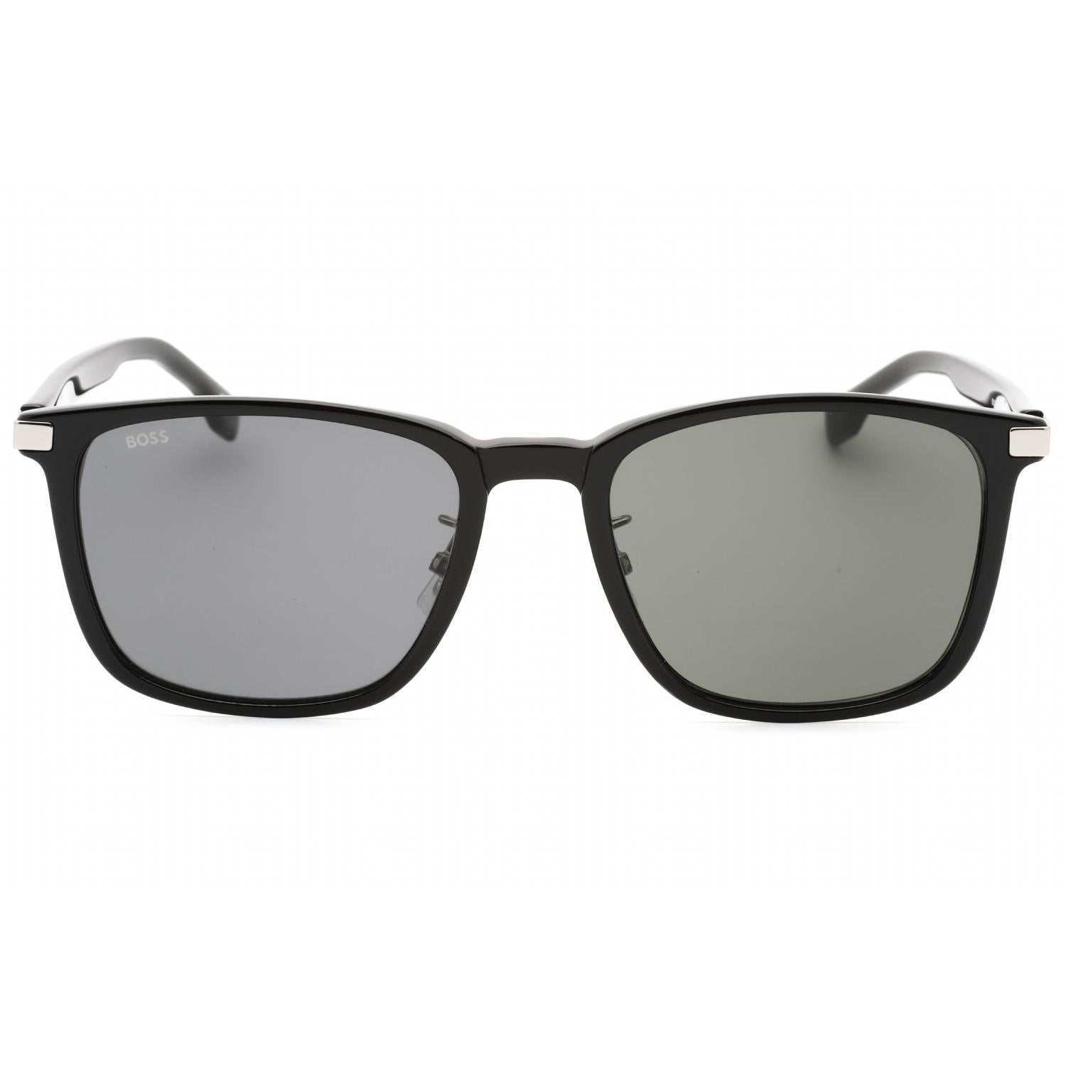 Hugo Boss BOSS 1406/F/SK Men Rectangular Sunglasses Black Gold / Grey