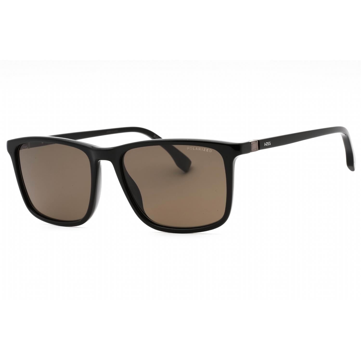Hugo Boss BOSS 1434/S Men Rectangular Sunglasses Black / Bronze PZ