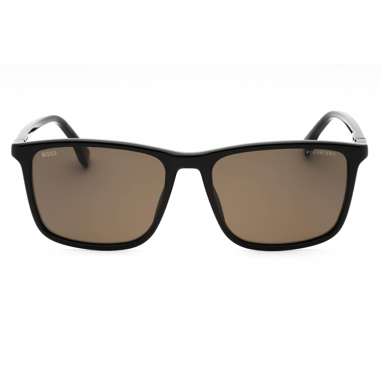 Hugo Boss BOSS 1434/S Men Rectangular Sunglasses Black / Bronze PZ