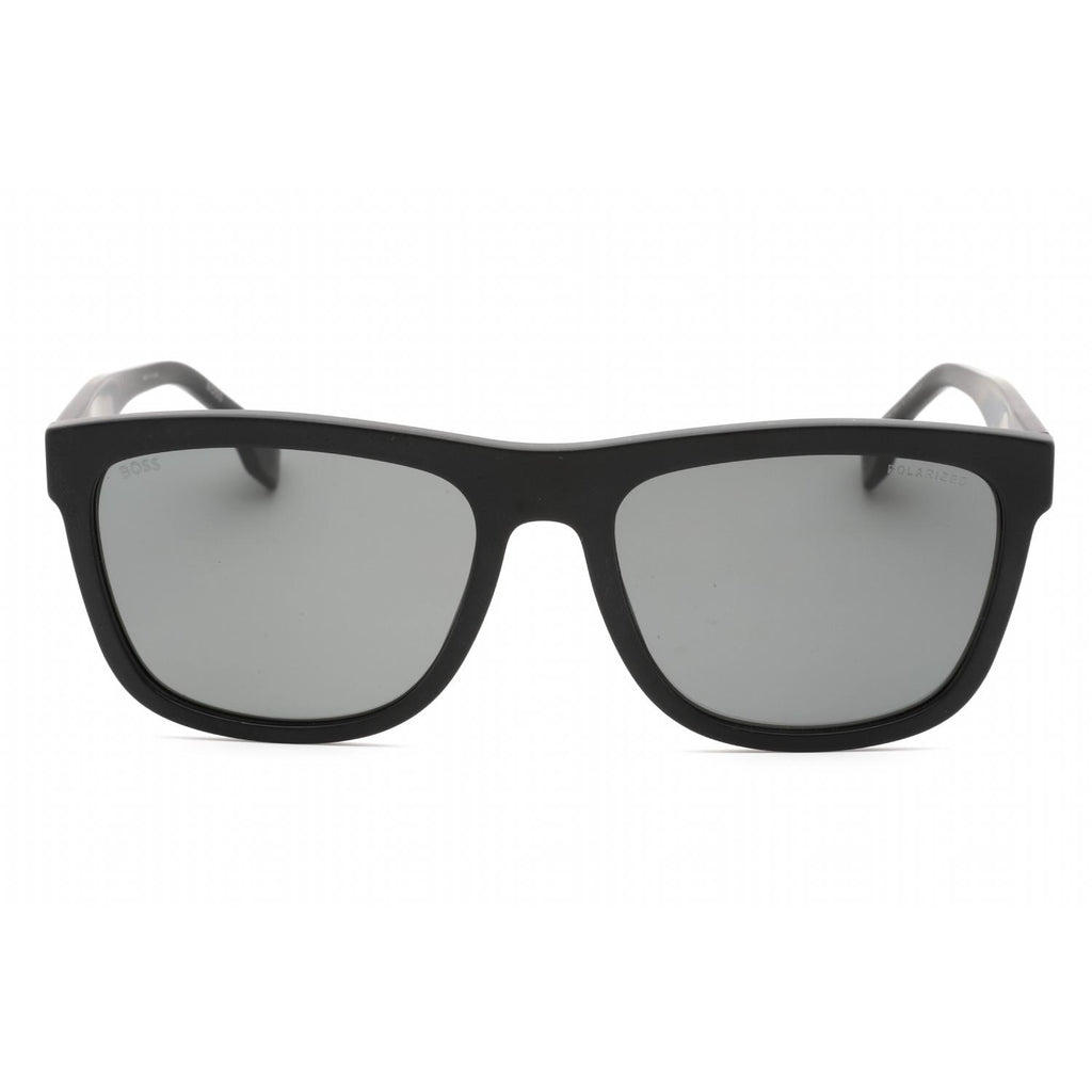 Hugo Boss BOSS 1439/S Men Rectangular Sunglasses Matte Black / Grey PZ