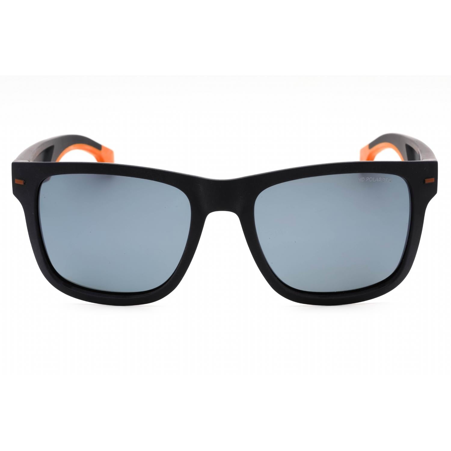 Hugo Boss BOSS 1496/S Men Rectangular Sunglasses Matte Blue Orange / Grey PZ HC OL