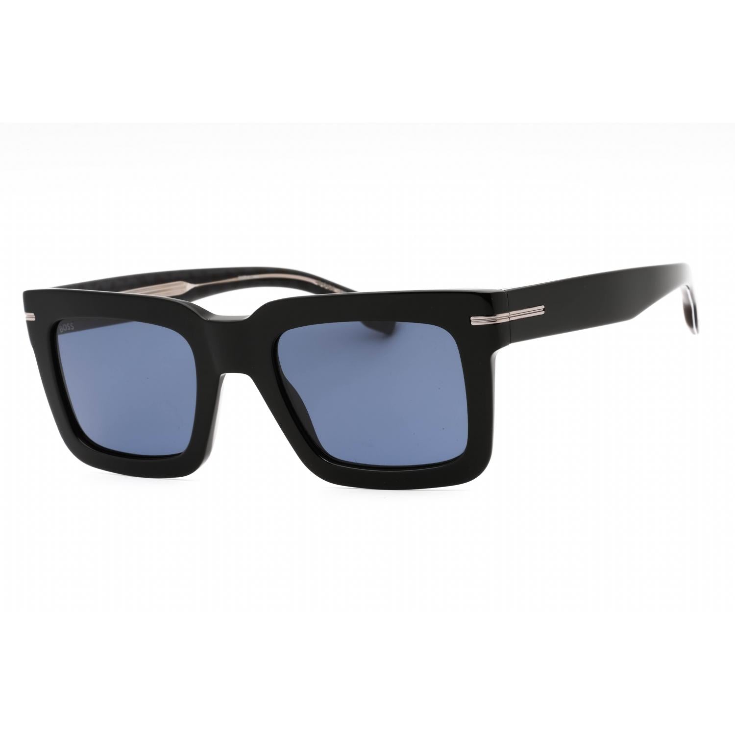 Hugo Boss BOSS 1501/S Men Rectangular Sunglasses Black Pattern Black / Blue