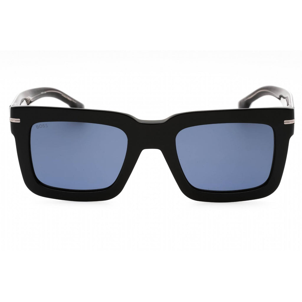 Hugo Boss BOSS 1501/S Men Rectangular Sunglasses Black Pattern Black / Blue