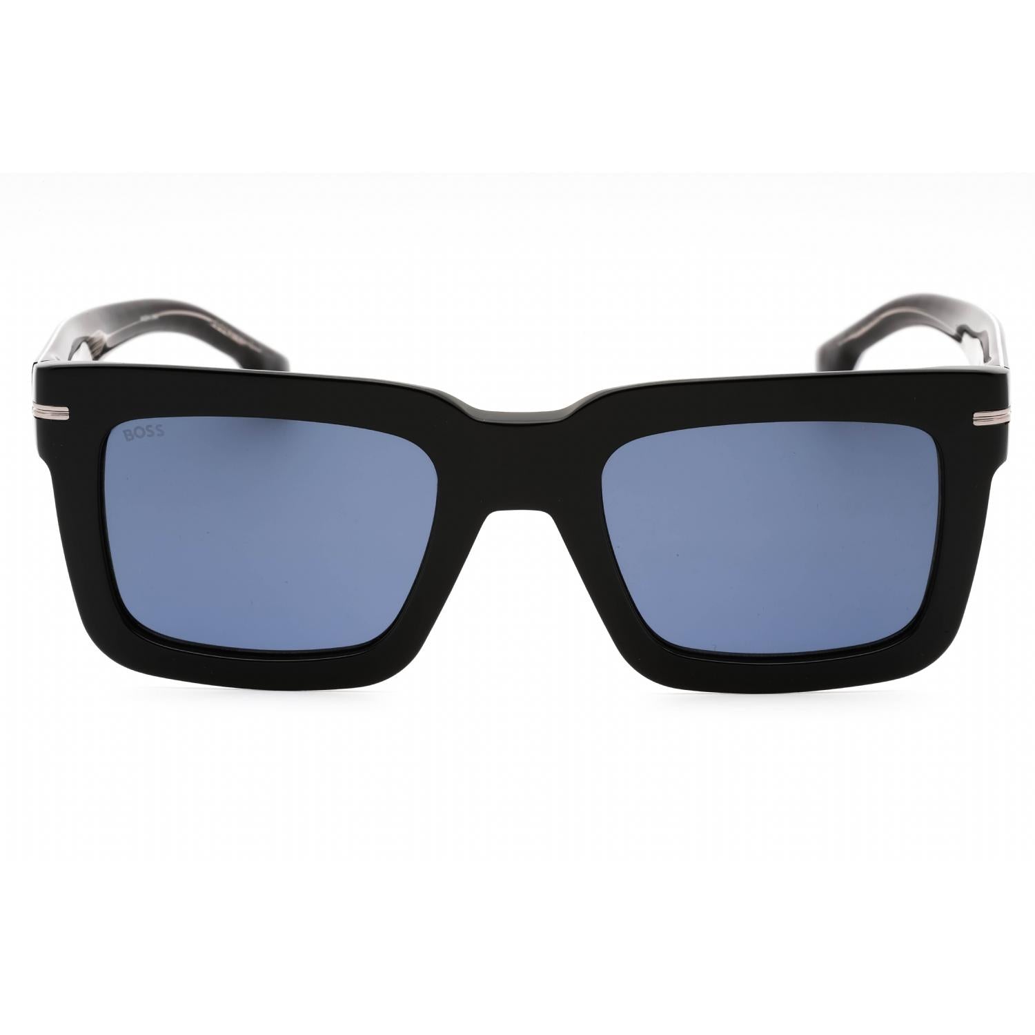 Hugo Boss BOSS 1501/S Men Rectangular Sunglasses Black Pattern Black / Blue