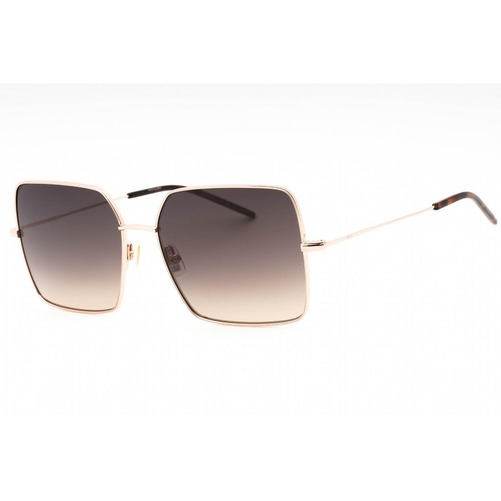 Hugo Boss BOSS 1531/S Women Rectangular Sunglasses Gold Copper / Grey Brown DS