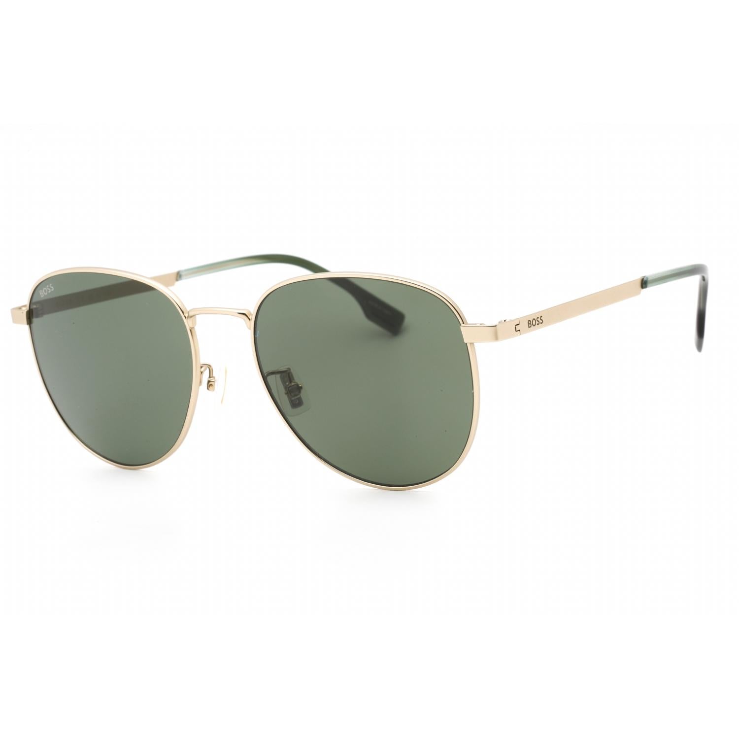 Hugo Boss BOSS 1536/F/S Men Round Sunglasses Matte Gold / Green