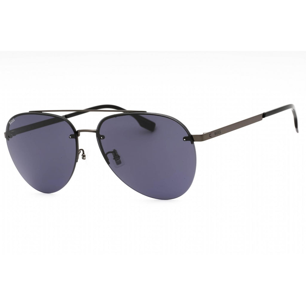 Hugo Boss BOSS 1537/F/SK Men Aviator Sunglasses Dark Ruthenium Black / Grey