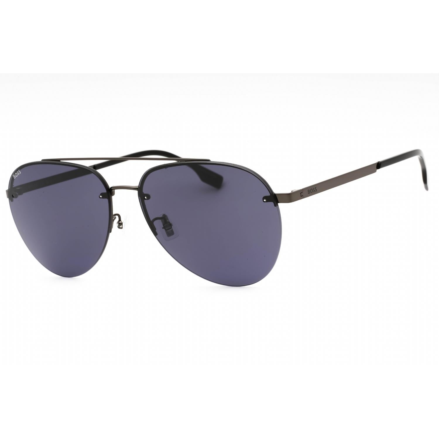 Hugo Boss BOSS 1537/F/SK Men Aviator Sunglasses Dark Ruthenium Black / Grey