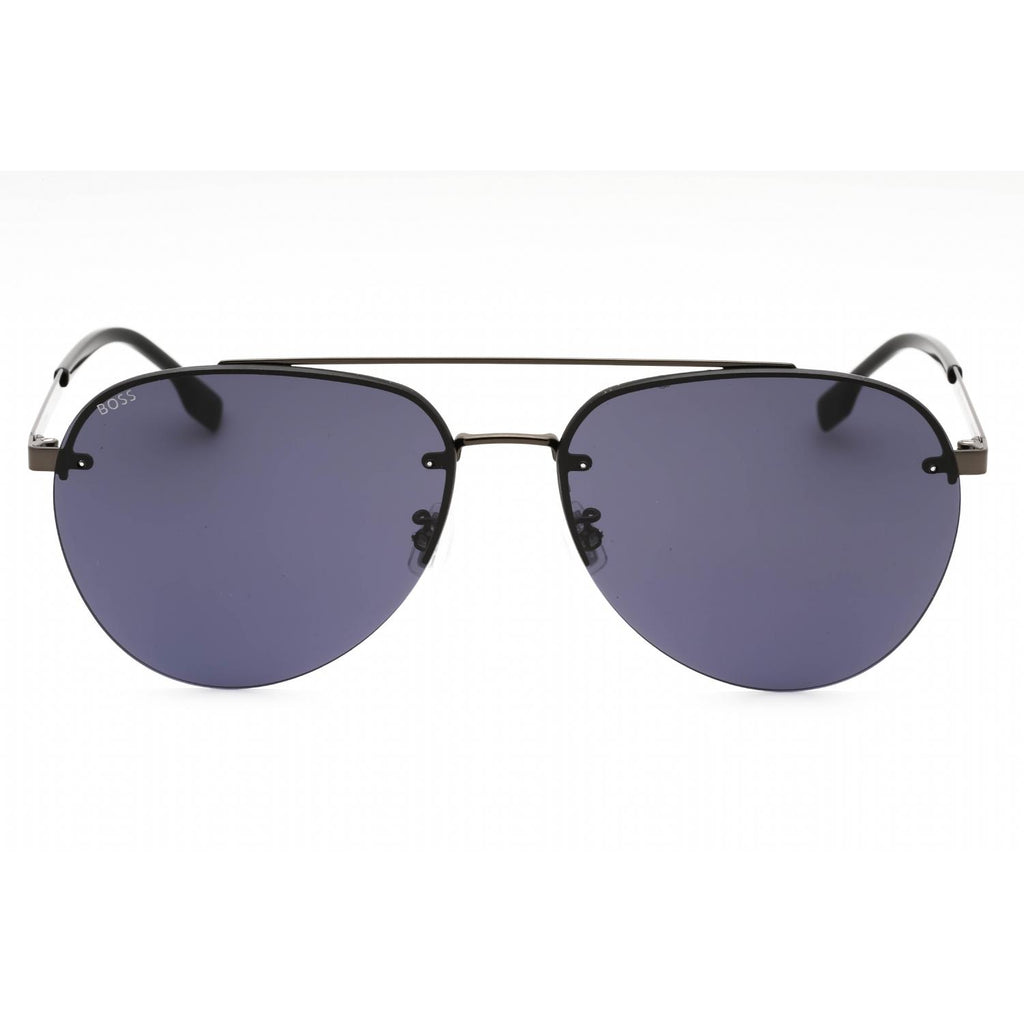 Hugo Boss BOSS 1537/F/SK Men Aviator Sunglasses Dark Ruthenium Black / Grey