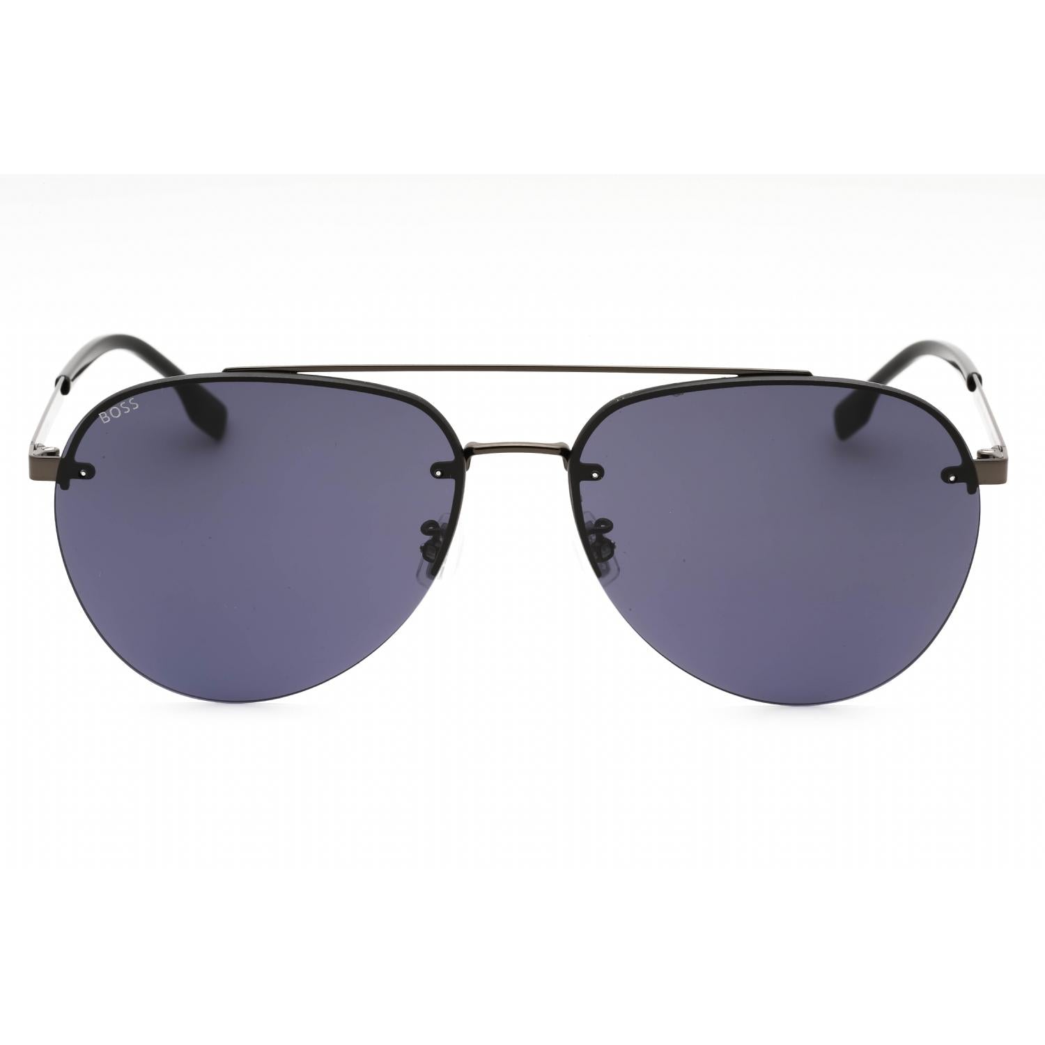 Hugo Boss BOSS 1537/F/SK Men Aviator Sunglasses Dark Ruthenium Black / Grey