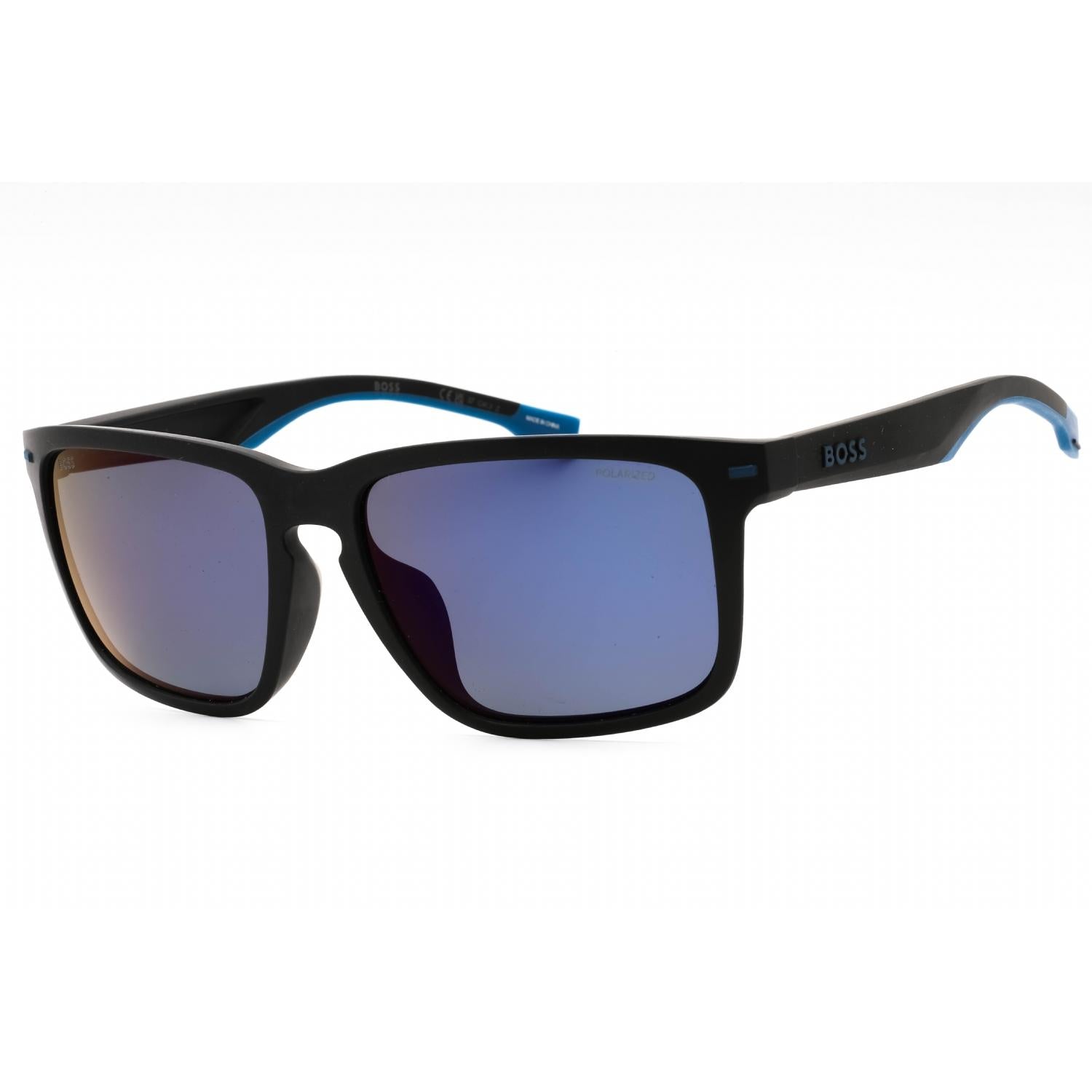 Hugo Boss BOSS 1542/F/S Men Rectangular Sunglasses Matte Grey Blue / BLSP PZ HC OL