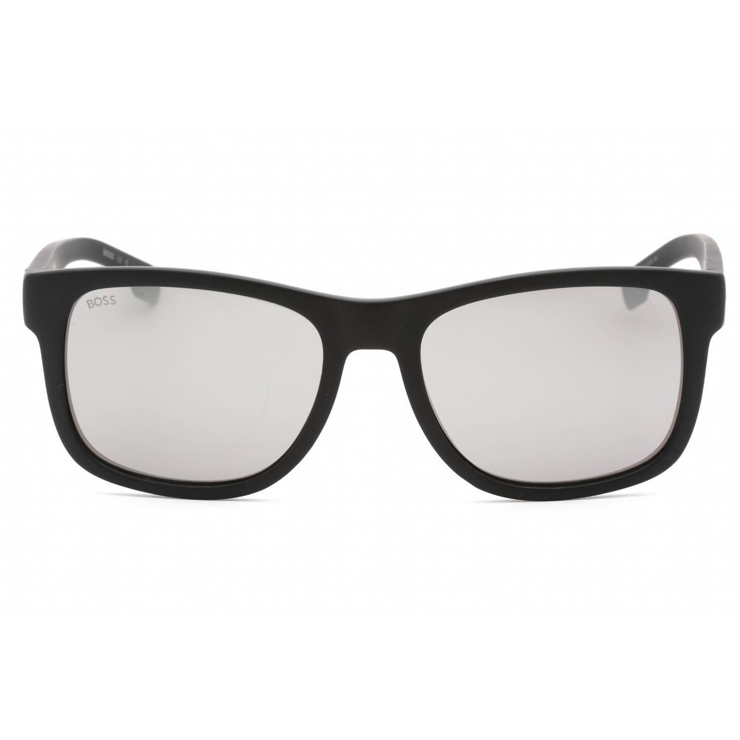 Hugo Boss BOSS 1568/S Men Rectangular Sunglasses Matte Black / Silver SP
