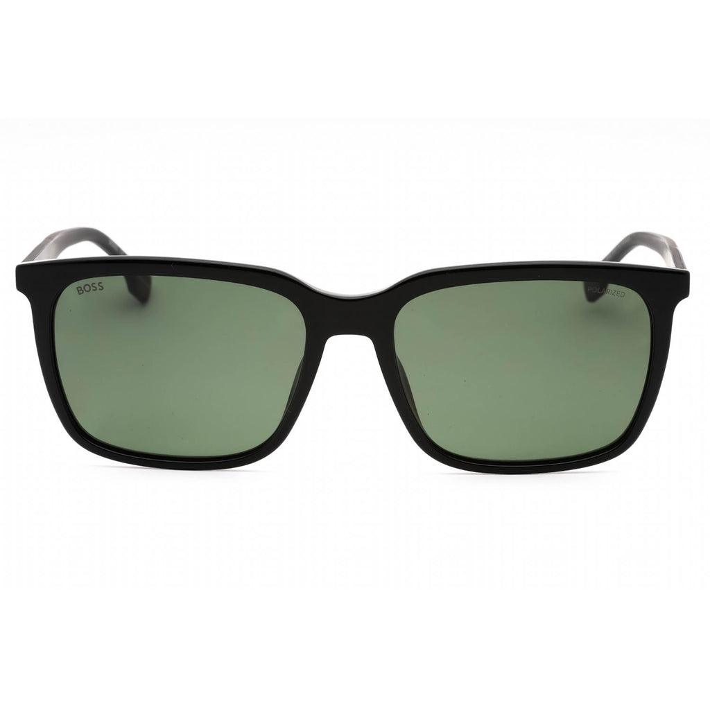 Hugo Boss BOSS 1579/S Men Rectangular Sunglasses Black / Green PZ