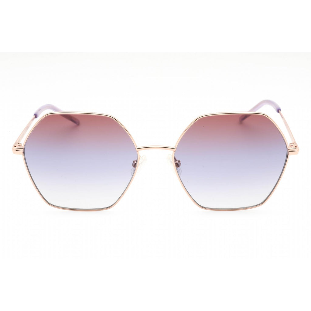 Hugo Boss BOSS 1589/S Women Round Sunglasses Gold Copper / BurgSF Viol