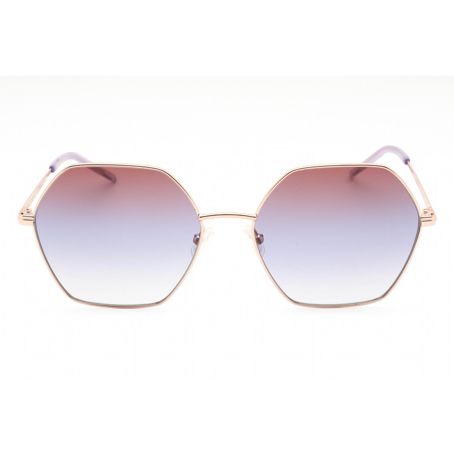 Hugo Boss BOSS 1589/S Women Round Sunglasses Gold Copper / BurgSF Viol
