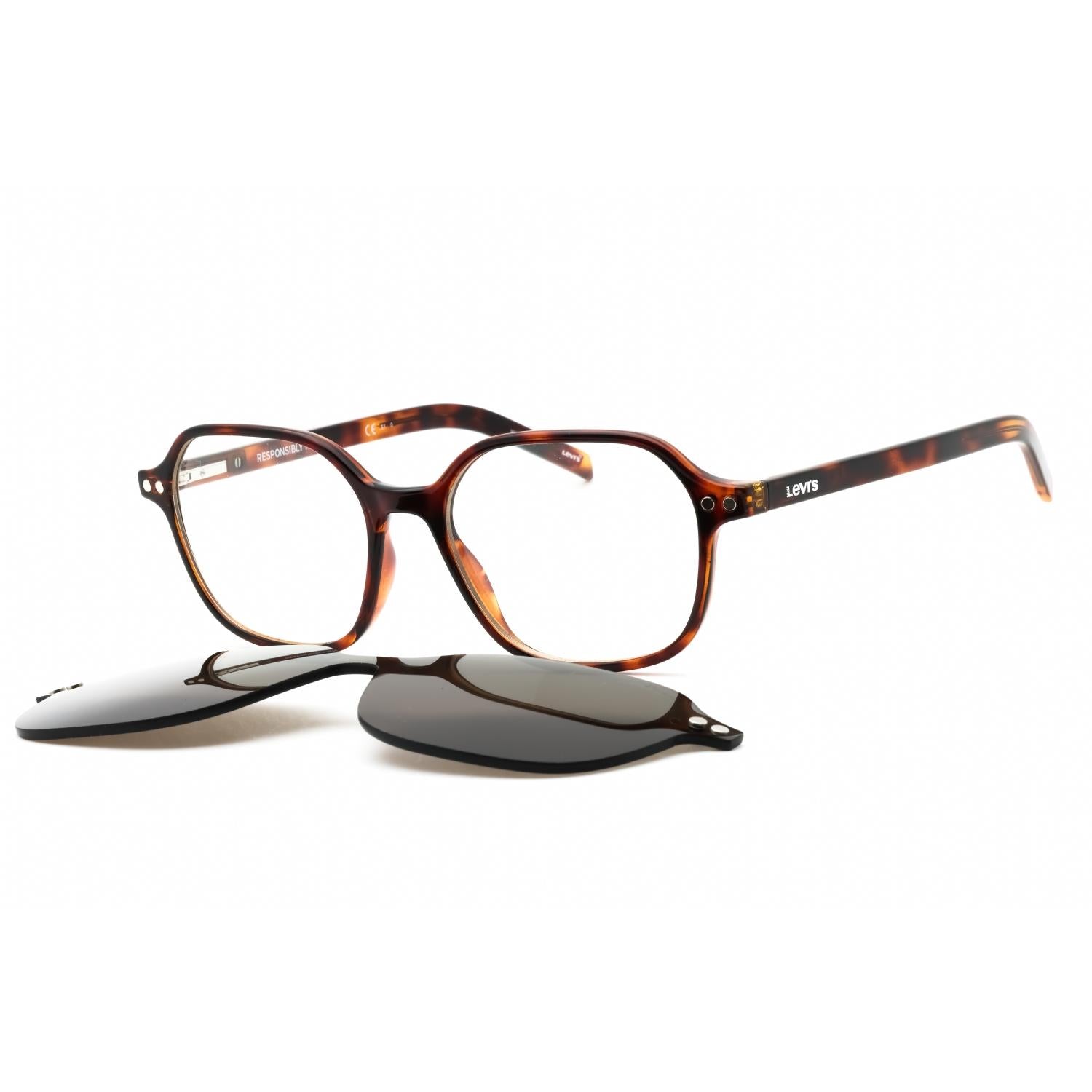 Levi's LV 1024/CS Unisex Round Sunglasses Havana / Brown