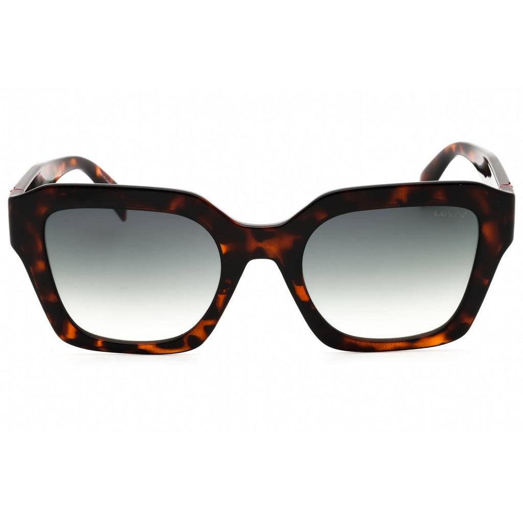 Levi's LV 1027/S Women Rectangular Sunglasses Havana 2 / Green Shaded