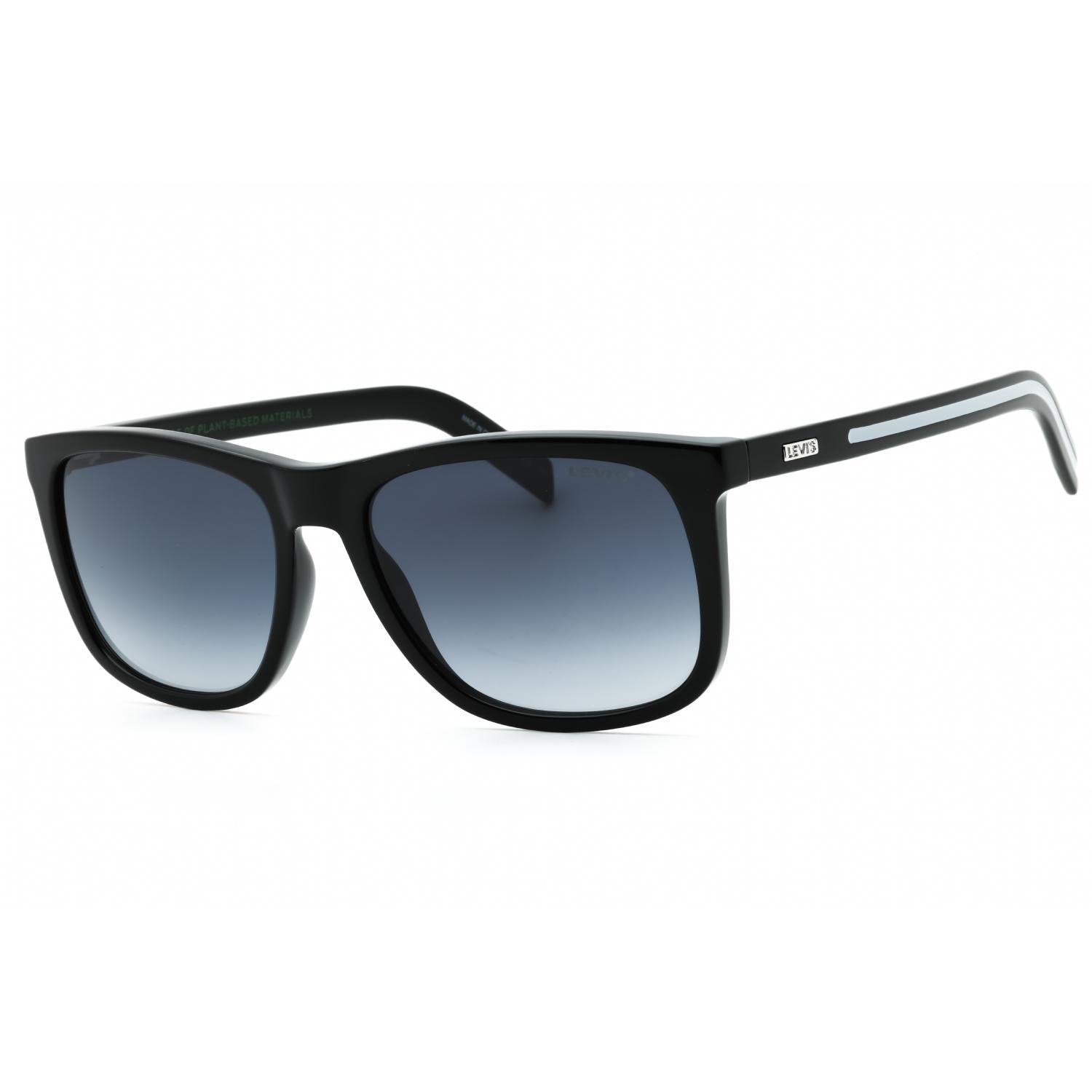 Levi's LV 5025/S Men Rectangular Sunglasses Black / Dark Grey SF