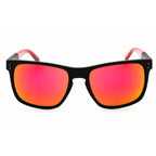 Levi's LV 5058/S Men Rectangular Sunglasses Matte Black Red / Red Mirror
