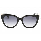 Moschino MOS143/S Women's Round Sunglasses Black Dark Grey SF