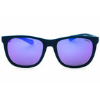 Polaroid Core PLD 2140/S Men Rectangular Sunglasses Matte Blue / Purple Mirror