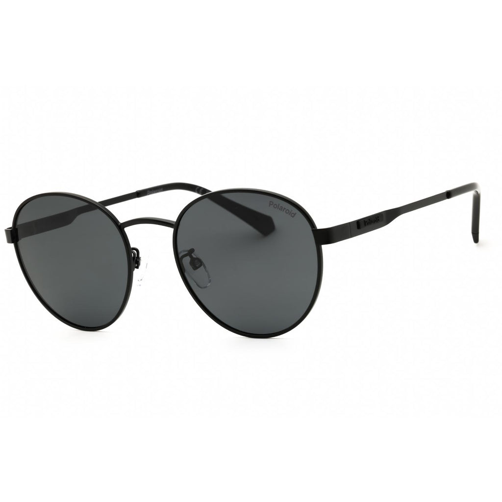 Polaroid Core PLD 2144/G/S/X Men Round Polarized Sunglasses Matte Black / Grey