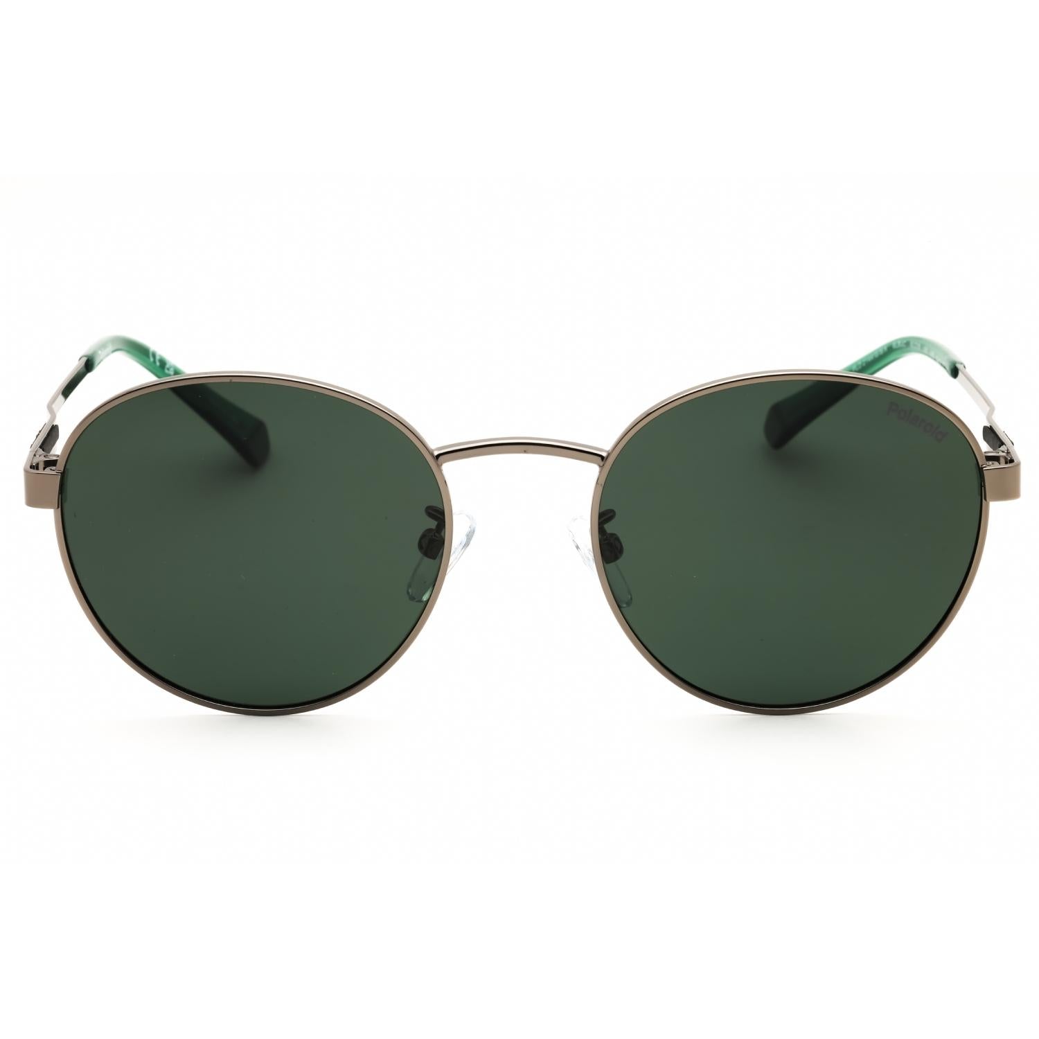 Polaroid Core PLD 2144/G/S/X Men Round Polarized Sunglasses Ruthenium / Green