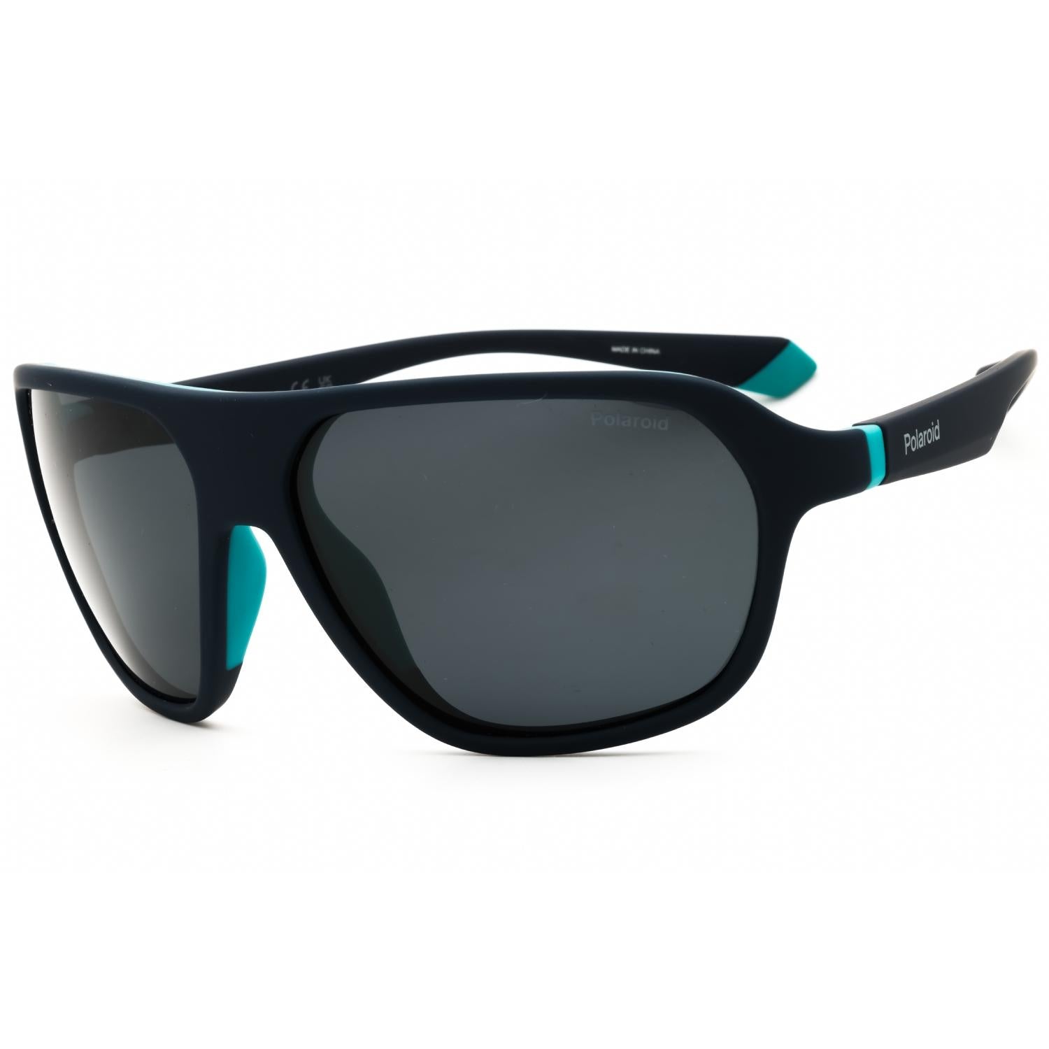 Polaroid Core PLD 2152/S Men Rectangular Polarized Sunglasses Matte Blue / Blue