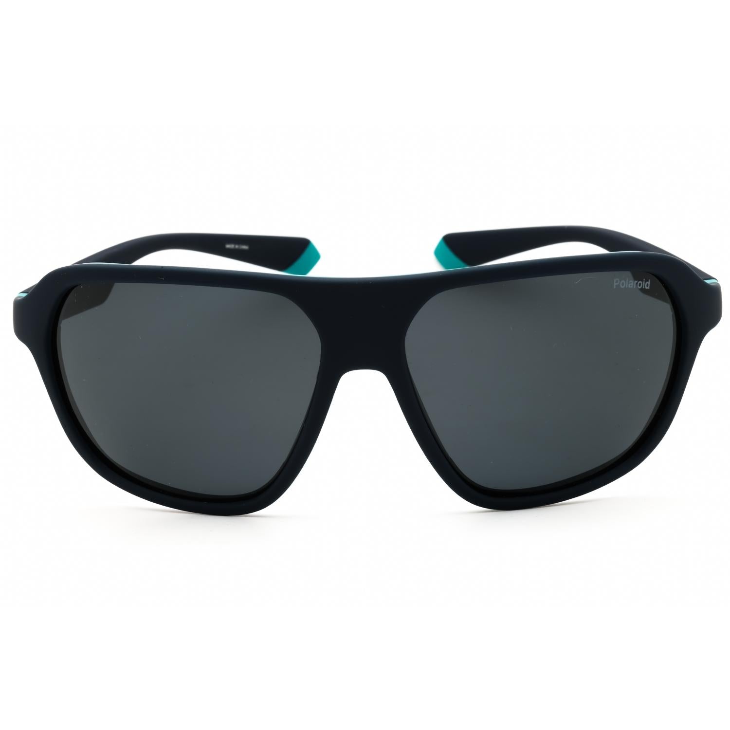 Polaroid Core PLD 2152/S Men Rectangular Polarized Sunglasses Matte Blue / Blue