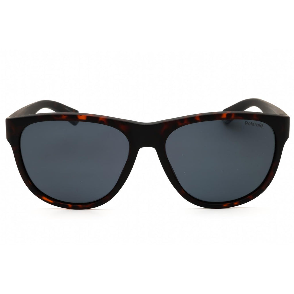 Polaroid Core PLD 2156/S Men Oval Polarized Sunglasses Matte Brown Havana / Blue