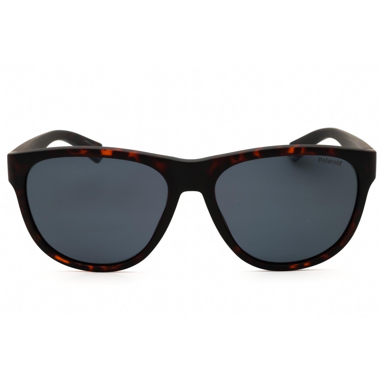 Polaroid Core PLD 2156/S Men Oval Polarized Sunglasses Matte Brown Havana / Blue