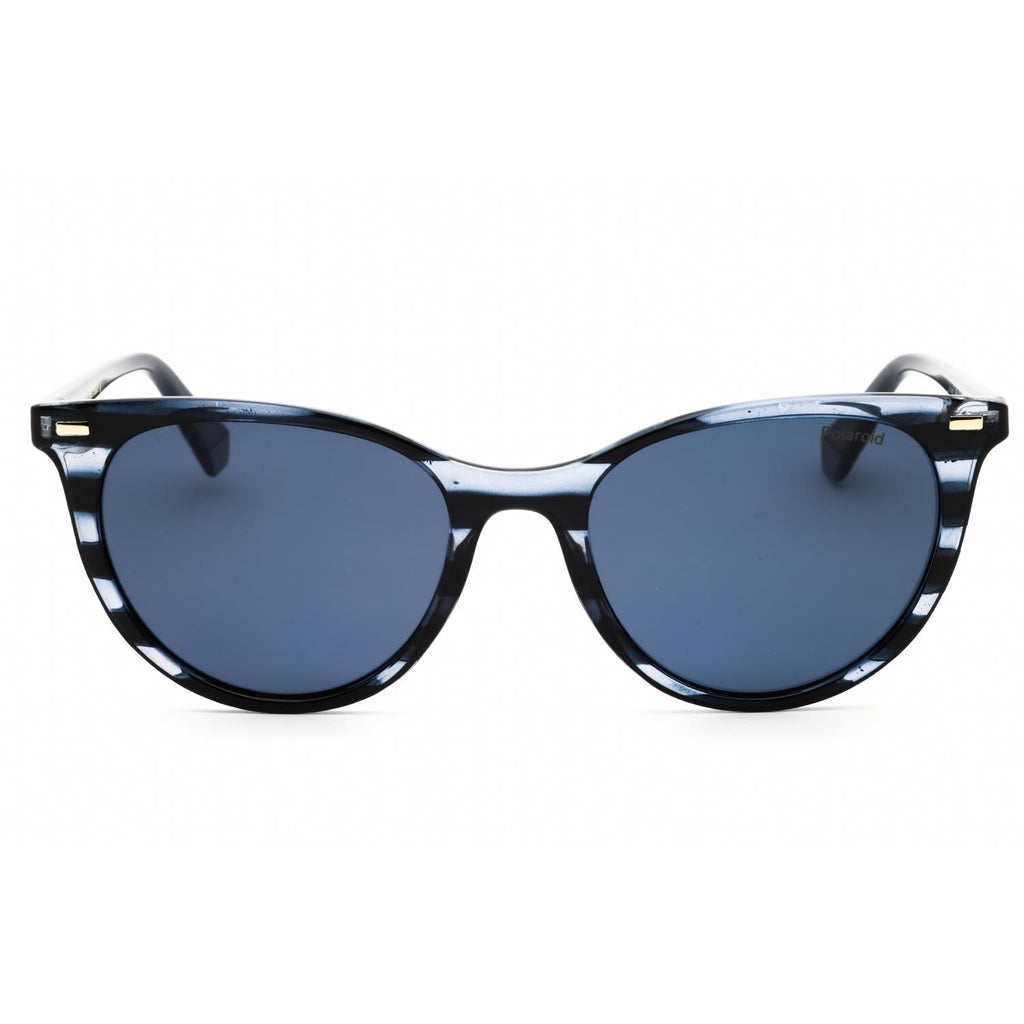 Polaroid Core PLD 4107/S Women Round Sunglasses Blue Tortoise / Polar Blue