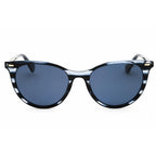 Polaroid Core PLD 4107/S Women Round Sunglasses Blue Tortoise / Polar Blue
