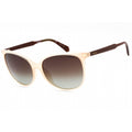 Polaroid Core PLD 4125/G/S Women Rectangular Polarized Sunglasses White / Brown Shaded