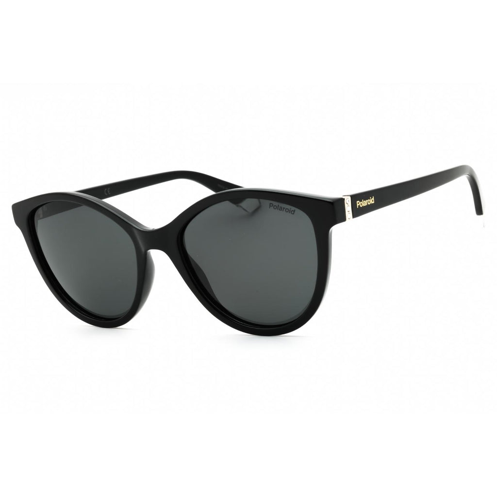 Polaroid Core PLD 4133/S/X Women Cat Eye Polarized Sunglasses Shiny Black / Gray Shaded