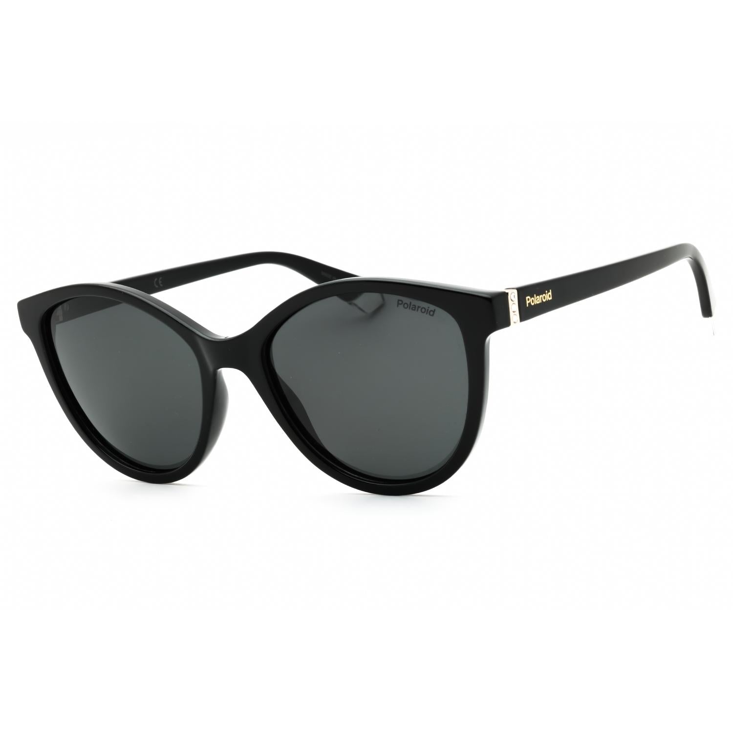 Polaroid Core PLD 4133/S/X Women Cat Eye Polarized Sunglasses Shiny Black / Gray Shaded