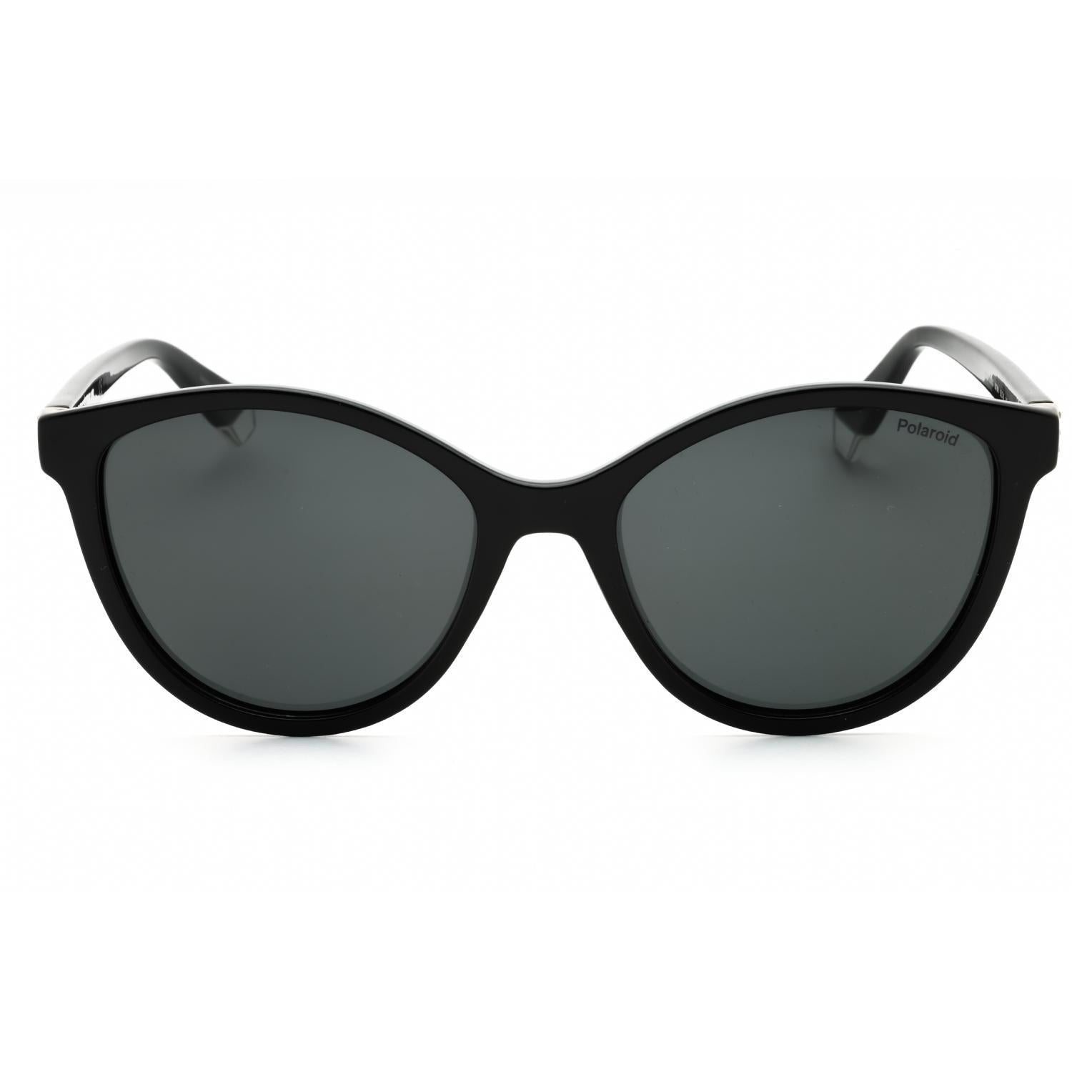 Polaroid Core PLD 4133/S/X Women Cat Eye Polarized Sunglasses Shiny Black / Gray Shaded