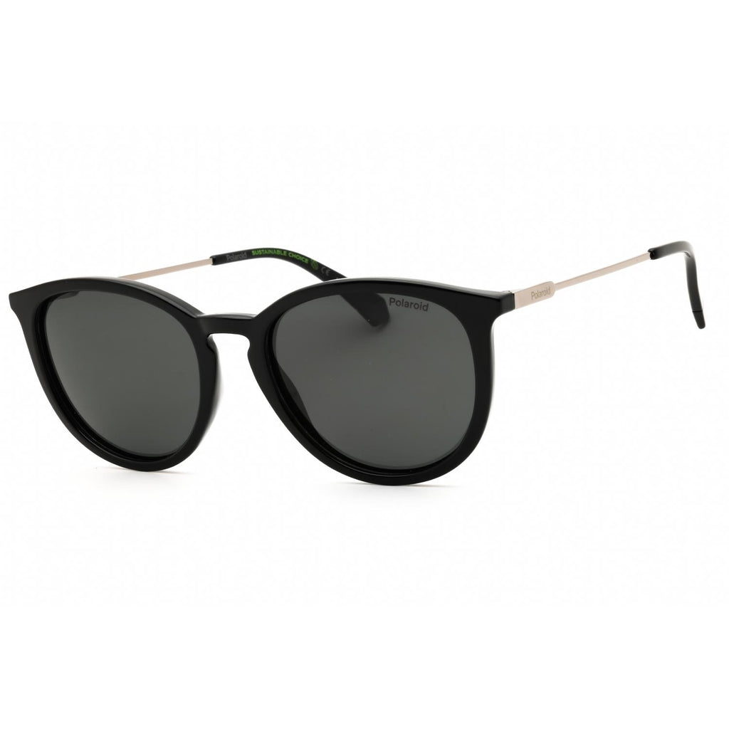 Polaroid Core PLD 4143/S/X Unisex Round Polarized Sunglasses Black / Polar Grey