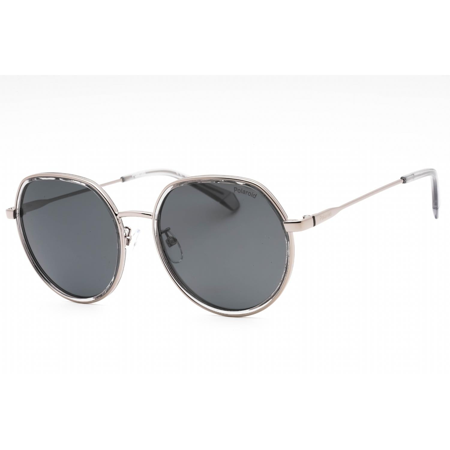 Polaroid Core PLD 4160/G/S/X Women Round Polarized Sunglasses Ruthenium / Grey