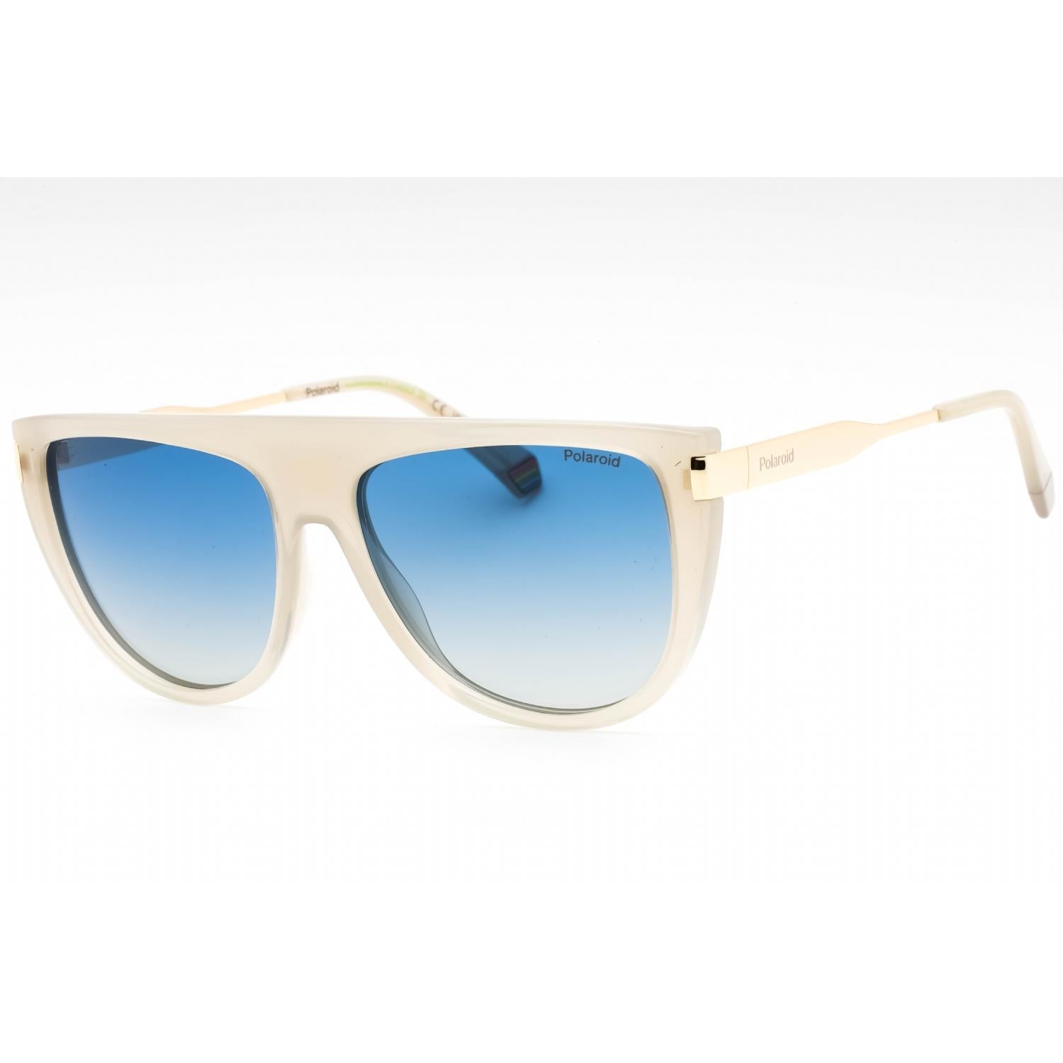 Polaroid Core PLD 6221/S/X Women Aviator Polarized Sunglasses Beige / Blue Shaded